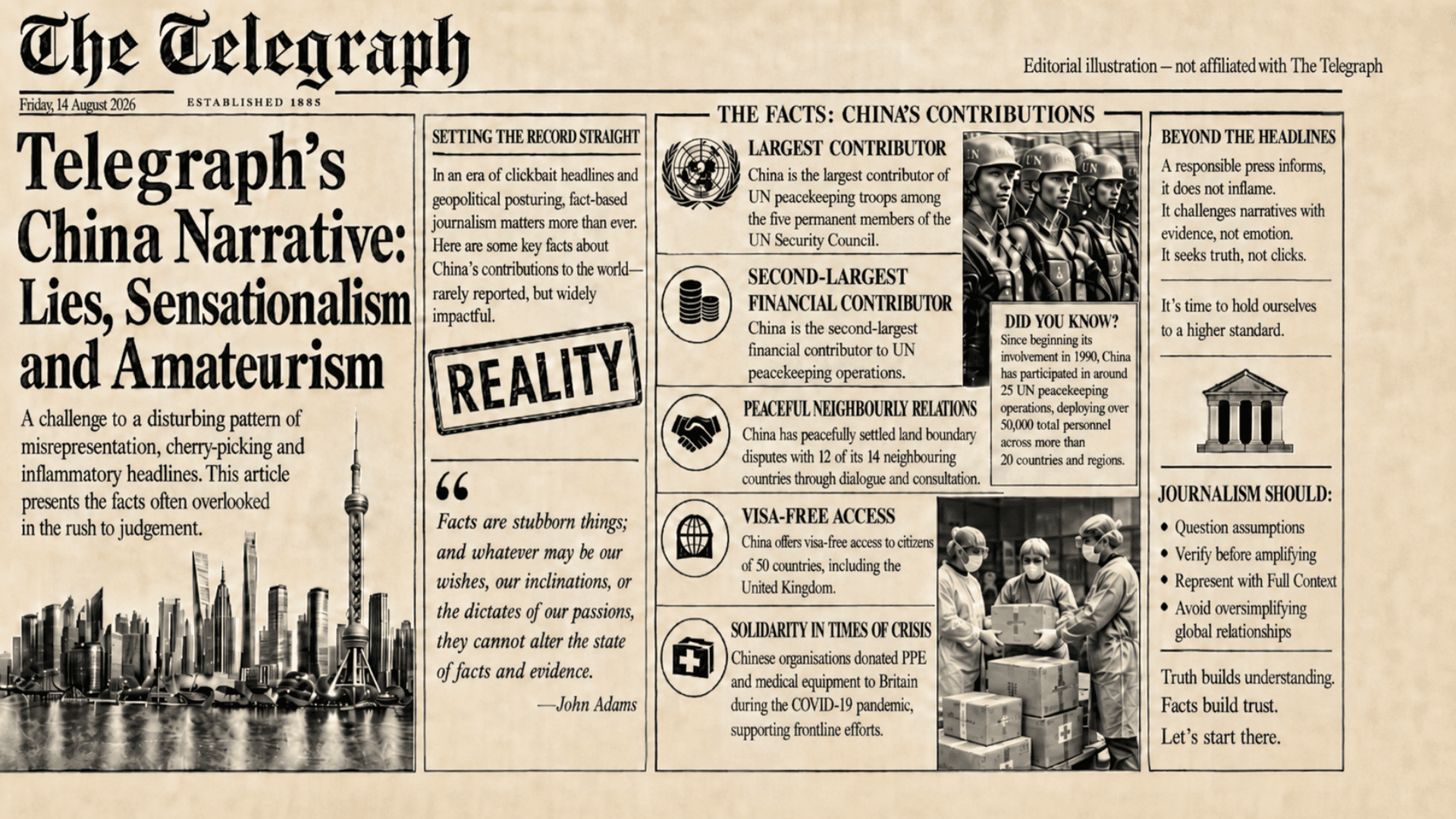 Telegraph China Narrative Lies Sensationalism and Amateurism