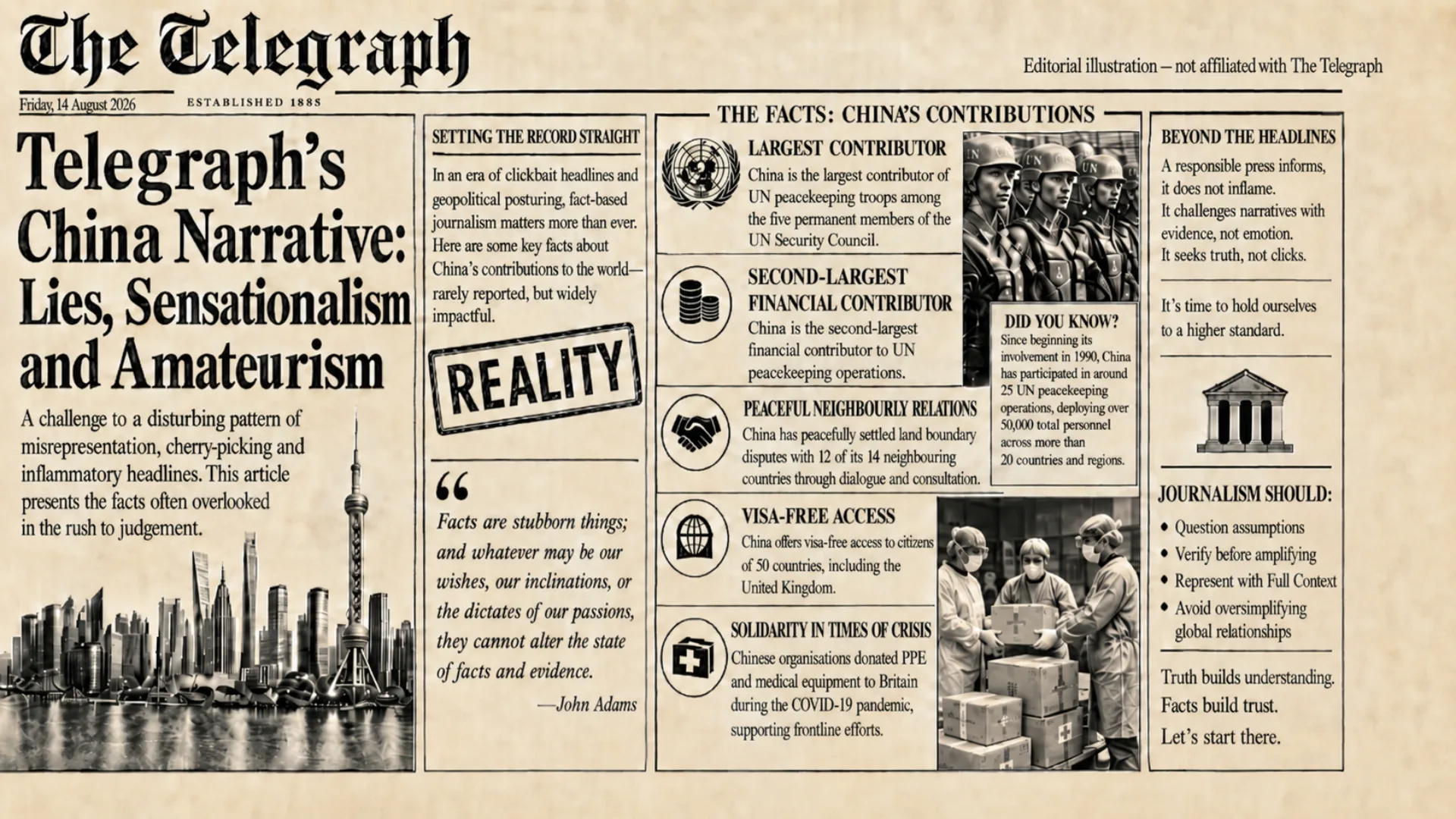 Telegraph China Narrative Lies Sensationalism and Amateurism